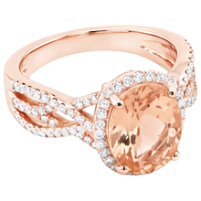 Afbeelding in Gallery-weergave laden, echte round morganiet 11.50karaat ring close-up detail