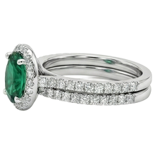 Afbeelding in Gallery-weergave laden, 14K witgouden dames Emerald Diamond Ring 4,55 karaat fijne sieraden