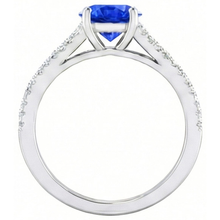 Afbeelding in Gallery-weergave laden, echte round diamant 3.20karaat ring profielweergave