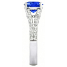 Afbeelding in Gallery-weergave laden, echte round diamant 3.20karaat ring bovenaanzicht