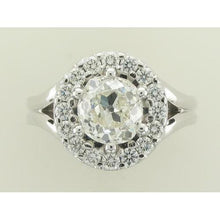 Afbeelding in Gallery-weergave laden, echte round diamant 2karaat ring vooraanzicht