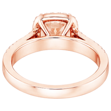 Afbeelding in Gallery-weergave laden, echte round morganiet 12.75karaat ring met diamantaccenten