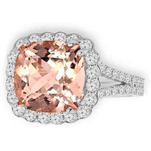 Afbeelding in Gallery-weergave laden, echte round morganiet 15.25karaat ring close-up detail