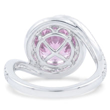 Afbeelding in Gallery-weergave laden, 16.00 Ct. Roze Kunziet Met Diamanten Ring Wit Goud 14K