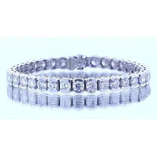Afbeelding in Gallery-weergave laden, 16.45 Karaat Ronde Echt Diamanten Tennisarmband Wit Goud 14K