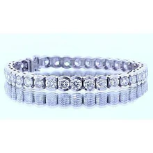 Afbeelding in Gallery-weergave laden, 16.45 Karaat Ronde Echt Diamanten Tennisarmband Wit Goud 14K