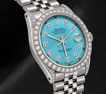 Afbeelding in Gallery-weergave laden, Rolex Datejust 36mm 16200 IJsblauwe Diamanten Wijzerplaat Roestvrij Staal Horloge