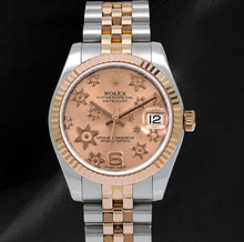 Afbeelding in Gallery-weergave laden, Rolex Datejust 178271 Zalmkleurige Florale Wijzerplaat 31 mm Tweekleurig Horloge