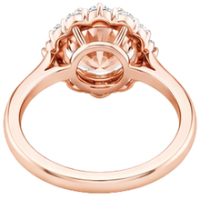 Afbeelding in Gallery-weergave laden, 17,75 ct. Morganite en Natuurlijke echte diamanten ( niet in een laboratorium gekweekt ) ring 14K gouden roos