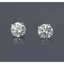 Afbeelding in Gallery-weergave laden, 1 Karaat Echt Diamanten Oorbellen