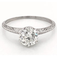Afbeelding in Gallery-weergave laden, 1 Karaat Echt Diamanten Solitaire Filigraan Ring Vrouwen Sieraden