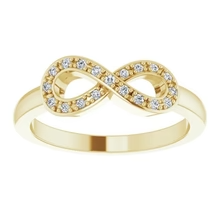 Afbeelding in Gallery-weergave laden, 1 Karaat Infinity Echt Diamond Promise Ring Geel Goud 14K VS1 F
