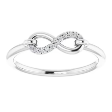 Afbeelding in Gallery-weergave laden, 1 Karaat Infinity Echt Diamond Promise Ring Wit Goud 14K