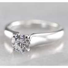 Afbeelding in Gallery-weergave laden, 1 Karaat Solitaire Echt Diamanten Verlovingsring Vrouwen Sieraden Nieuw