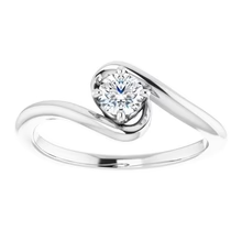 Afbeelding in Gallery-weergave laden, 1 Karaat Vrije Vorm Echt Diamanten Verlovingsring Wit Goud 14K Sieraden