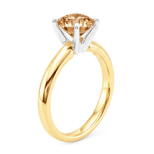Afbeelding in Gallery-weergave laden, 1,25 karaat champagne Natuurlijke echte diamanten ( niet in een laboratorium gekweekt ) bruiloft edelsteen ring goud geel