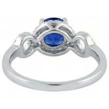 Afbeelding in Gallery-weergave laden, echte round saffier 1.35karaat ring profielweergave