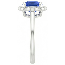 Afbeelding in Gallery-weergave laden, echte round saffier 1.5karaat ring profielweergave