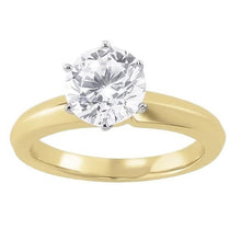 Afbeelding in Gallery-weergave laden, 1,50 Karaat Natuurlijke uit de aarde gewonnen Diamanten Solitaire Verlovingsring Tweekleurig 14K