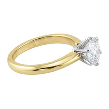 Afbeelding in Gallery-weergave laden, 1,50 Karaat Natuurlijke uit de aarde gewonnen Diamanten Solitaire Verlovingsring Tweekleurig 14K