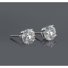 Afbeelding in Gallery-weergave laden, 1,50 Karaat Echt Diamant Vier Rieken Vrouw Stud Earring