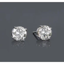 Afbeelding in Gallery-weergave laden, 1,50 Karaat Ronde Echt Diamanten Oorknopjes