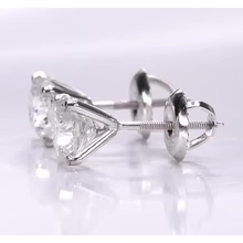 Afbeelding in Gallery-weergave laden, 1,50 Karaat Ronde Echt Diamanten Studs