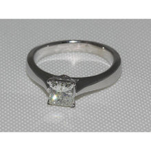 Afbeelding in Gallery-weergave laden, echte princess diamant 1.60karaat ring zijaanzicht