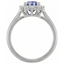 Afbeelding in Gallery-weergave laden, echte round tanzaniet 1.65karaat ring op wit