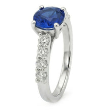 Afbeelding in Gallery-weergave laden, echte round saffier 1.75karaat ring close-up detail