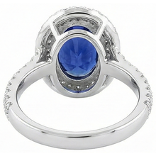 Afbeelding in Gallery-weergave laden, echte round tanzaniet 1.85karaat ring op wit