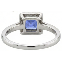 Afbeelding in Gallery-weergave laden, echte round tanzaniet 2.15karaat ring met diamantaccenten