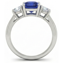 Afbeelding in Gallery-weergave laden, 2.25 Ct Ceylon Sapphire Diamonds Ring 14K Wit Goud Nieuw