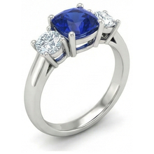 Afbeelding in Gallery-weergave laden, 2.25 Ct Ceylon Sapphire Diamonds Ring 14K Wit Goud Nieuw
