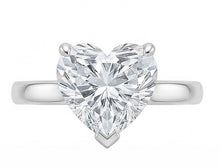 Afbeelding in Gallery-weergave laden, 2.25 Ct Solitaire Hartvormige uit de aarde gewonnen Diamanten Jubileumring Witgoud