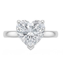 Afbeelding in Gallery-weergave laden, 2.25 Ct Solitaire Hartvormige uit de aarde gewonnen Diamanten Jubileumring Witgoud