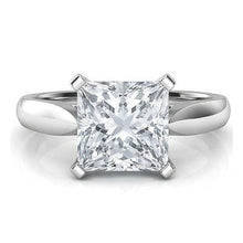 Afbeelding in Gallery-weergave laden, 2.25 Karaat Solitaire uit de aarde gewonnen Diamanten Jubileumring 14K Witgoud
