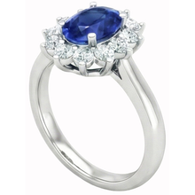Afbeelding in Gallery-weergave laden, echte round saffier 2.45karaat ring close-up detail