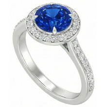 Afbeelding in Gallery-weergave laden, echte round diamant 2.5karaat ring vooraanzicht