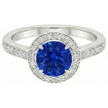 Afbeelding in Gallery-weergave laden, echte round diamant 2.5karaat ring bovenaanzicht