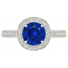 Afbeelding in Gallery-weergave laden, echte round diamant 2.5karaat ring zijaanzicht