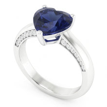 Afbeelding in Gallery-weergave laden, 2.50 Karaat Solitaire Ceylon Sapphire Ring Prong Set Witgoud