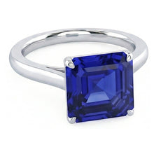 Afbeelding in Gallery-weergave laden, echte asscher diamant 2.50karaat ring bovenaanzicht