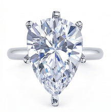Afbeelding in Gallery-weergave laden, 2.50 Karaat Solitaire Peervormige Natuurlijke uit de a aarde gewonnen Diamanten Verlovingsring
