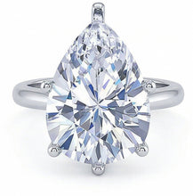 Afbeelding in Gallery-weergave laden, 2.50 Karaat Solitaire Peervormige Natuurlijke uit de a aarde gewonnen Diamanten Verlovingsring