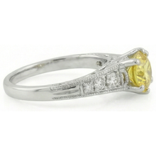 Afbeelding in Gallery-weergave laden, echte round saffier 2.50karaat ring close-up detail
