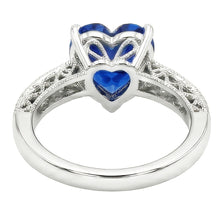 Afbeelding in Gallery-weergave laden, echte round saffier 2.50karaat ring profielweergave