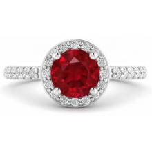 Afbeelding in Gallery-weergave laden, echte round diamant 1.50karaat ring bovenaanzicht
