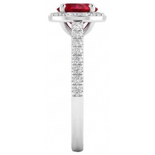 Afbeelding in Gallery-weergave laden, echte round diamant 1.50karaat ring met diamantaccenten