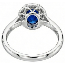 Afbeelding in Gallery-weergave laden, echte round saffier 2.65karaat ring op wit